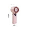 thumbnail image 3 of Aufmer Portable Travel Essential USB Charging Handheld Fan Mini Cooling Device With LED Digital Screen Display Ideal For Outdoor Travel Office Indoor Daily Use(with Cable×1), 3 of 6