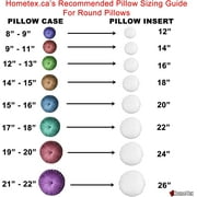 Pillow Insert 20 Round Polyester Filled Standard Cover (4 Pack)