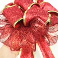 thumbnail image 3 of HLONK Red and Gold Christmas Tree Decorations 1 Pc Large Christmas Bow Red and Gold Bow Bouquet Decorations Red Bows Christmas Decorations Outdoor Red and Gold Christmas Decorations, 3 of 7