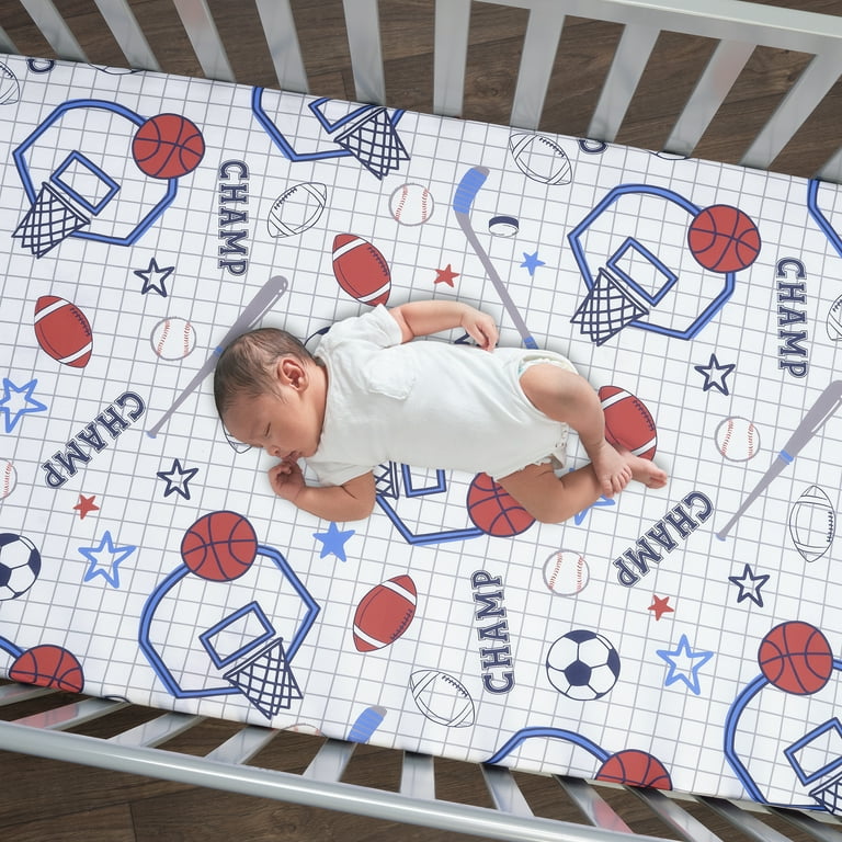 Sports crib hot sale bedding walmart