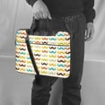 thumbnail image 5 of Lsque Colorful Mustache Pattern Laptop Bag – Portable & Slim Single-Shoulder Computer Case with Adjustable Strap, Protective, Lightweight for 13”/14”/15.6” Laptops, 5 of 8