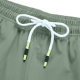 thumbnail image 5 of Daiosportswear Men's Drawstring Breathable Outdoor Capris with Zipper Pockets Green XXXXL, 5 of 9