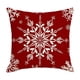 thumbnail image 2 of Christmas Red Snowflake Pillow Cover Office Chair Cushion Cover Home Bedside Pillow Cover Sofa Pillow Cover 17.72x17.72IN, 2 of 6