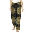 thumbnail image 1 of Fotbe Gold Mandala Pantalones de Pijama para Mujer, Pantalones de Dormir, Pantalones Pj con Cordón y Bolsillos-3X-Large, 1 of 6