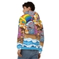 thumbnail image 4 of Honeii Rainbow Animals on Noah's Ark Print Hoodies for Men, Pullover & Full Zip, Breathable Zip up Hoodie, Sweatshirt-Small, 4 of 5