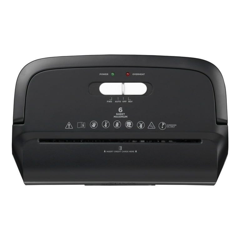 Basics 6 Sheet Cross Cut Paper Shredder-Black - household