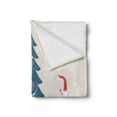 thumbnail image 2 of Elf Soft Flannel Fleece Throw Blanket, Small Forms of Bearded Men in Hats Ornamenting a Christmas Tree, Cozy Plush for Indoor and Outdoor Use, 50" x 70", Champagne and Multicolor, by Ambesonne, 2 of 5