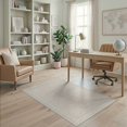 thumbnail image 2 of ODIKA Beige Interlocking Neutral Trellis Grid Contemporary Abstract Mosaic for Home Office, Gaming Room, Under Desk, Non-Slip Chair-Friendly, 2 of 7