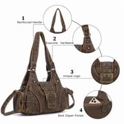 Angelkiss Purse for Women PU Wallet With Adjustable Shoulder Strap Crossbody Bag Single Satchel Handbags Hobo Bag