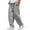 T5-Gray, variant on Havenx Waffle Pants for Men Straight Wide Leg Open Bottom Pants Elastic Waist Solid Color Track Pants with Pockets Drawstring Heavyweight Comfy Lounge Loose Fit Clothes,Black L