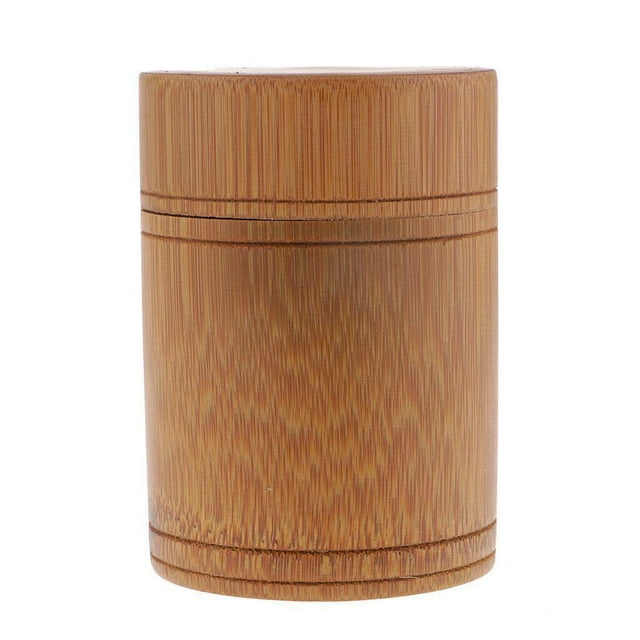 Vintage Bamboo Tea Container Caddy Container Bamboo Tea Pot Canister Tea Jar Seal Storage Bottle B