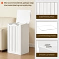 thumbnail image 5 of Trash Can Cabinet,13 Gallons Hidden Kitchen Garbage Can with Lid, No Inner Bin Needed, Wooden Recycling Trash Bin Cabinet for Kitchen, Living Room White WB05WW, 5 of 8