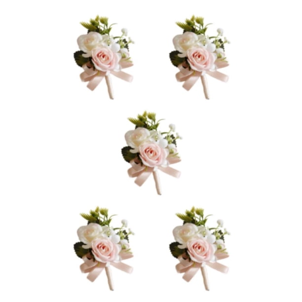 Sonducket Flor artificial de boda de larga duración - de ramillete de boda de bajo mantenimiento rosa claro Type2 NO2