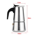 thumbnail image 3 of Estufa para Cafetera Amonsee moka Acero inoxidable plata 100 ml, 3 of 3
