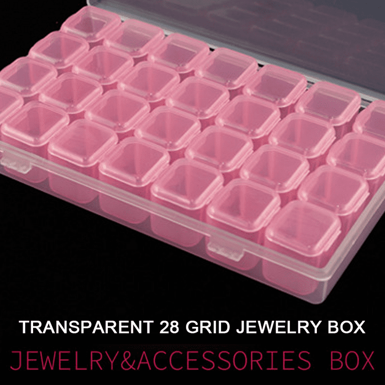 36/64/100 Grid Acrylic Storage Box For Nail Jewelry Display Box