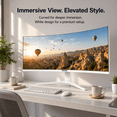 thumbnail image 6 of Deco Gear 49" White Curved Ultrawide Monitor, 5120×1440, 120Hz, 1ms MPRT, 32:9, HDR, Adaptive Sync, USB-C, HDMI, DisplayPort, Built-in Speakers, PIP/PBP, White Design, 6 of 11
