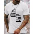 thumbnail image 1 of Men's Summer Fashion T-Shirt with Unique Car Print - Casual Round Neck, Short Sleeve, 1 of 4