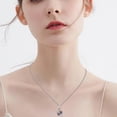 thumbnail image 5 of Taioiat Double Birthstone Necklaces for Women 18K Gold Plated Birthstone Rose Flower Jewelry Anniversary Valentines Day Mother's Day Birthday Gifts for Her Wife Girlfriend Mom, 5 of 7