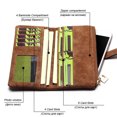 thumbnail image 4 of Monedero largo, cartera retro de PU para mujer, billetera plegable larga, bolso para mujer, diseño a prueba de futuro, 4 of 7