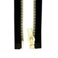 thumbnail image 4 of Mandala Crafts Heavy Duty Zipper - Metal Zipper - #10 Black Separating Zipper for Jackets Sewing Coats Upholstery Clothing Gold 44 Inch Zipper, 4 of 6