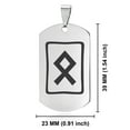 thumbnail image 2 of Stainless Steel Elder Futhark Othala Rune Dog Tag Keychain Circle Ring, 2 of 2