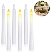 Window Candles with Remote Control 6 Packs Battery Operated Flickering Flameless LED Candles Lights for Home Party Holiday Christmas Decoration