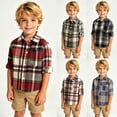 thumbnail image 5 of JUMEYU Boys Shirts Button Toddler Boys Flannel Plaid Printed Coat Collar Button Down Jacket Kids Casual Outwear with Pocket Jacket Size 10-11 (Red,10-11 Years), 5 of 9