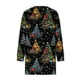 thumbnail image 5 of Christmas Outfit for Women Long Sleeve Loose Fit Tunic Tops with 2 Pockets Crewneck Xmas Printed T-shirts (XL, Multicolor 01), 5 of 5