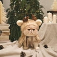 thumbnail image 4 of Christmas Reindeer Cape for Dogs with Adjustable Ties, Warm Fawn Spotted Poncho, Cute Elk Antler Cloak for Pet Holiday Photos, Festive Party Wear for Small Medium Pets L, 4 of 8