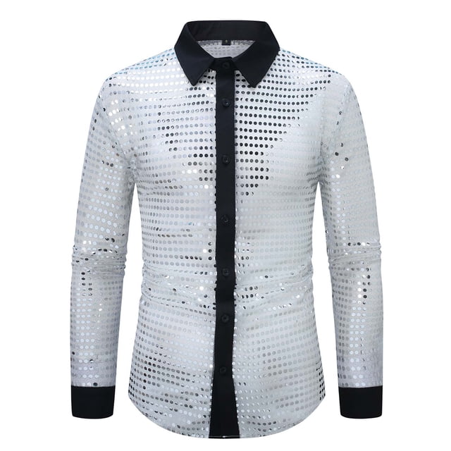 Blusa y camisa de manga larga con cuello vuelto para hombre, estilo casual, con botones, estampado playero, de manga corta, de poliéster