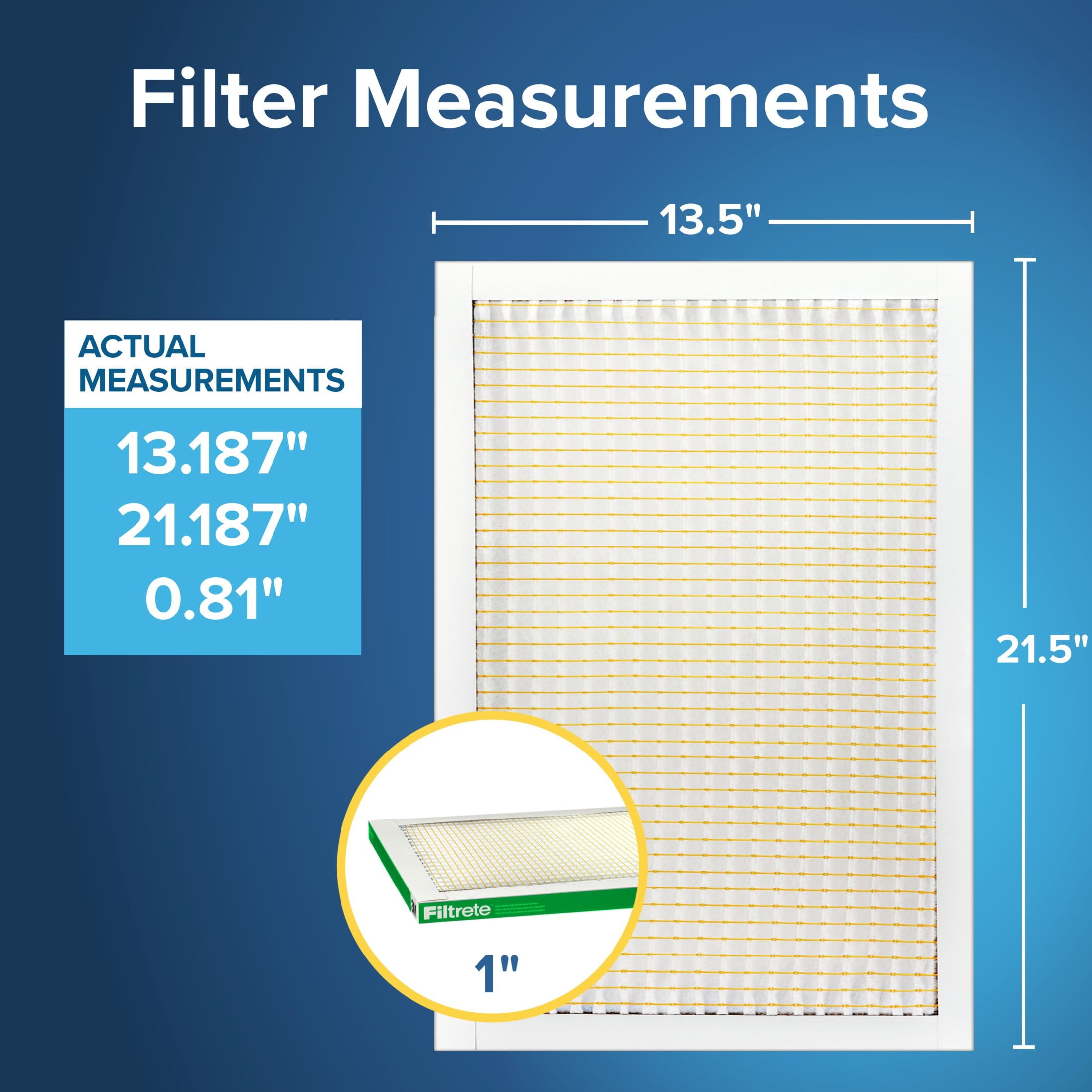 Filtrete 13x21.5x1 HVAC Furnace Air Filter, MPR 700 MERV 8, Dust, Pollen, and Pet Dander Reduction, 2 Pack