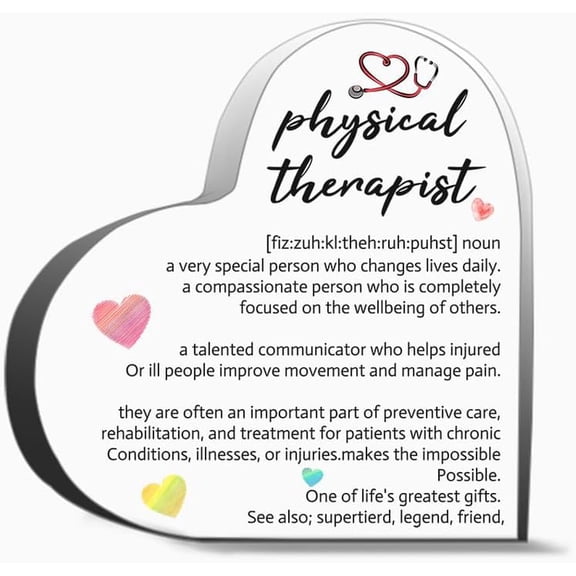 Physical Therapist Gifts For Women Men Inspirational Gifts For Women Physical Therapist Gifts Prese Heart Acrylic Decoration Gift For Couple Parent Women Mom Husband Wife