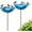 Blue-2pcs, variant on Handmade Metal Flower Garden Stake, 3 Pack Red Glass Bird Baths with Flower Design, Decorative Outdoor Bird and Bee Watering Station for Yard, Patio & Lawn, Attract Hummingbirds & Wild Birds & Bee