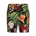 thumbnail image 3 of Yiaed Watercolor Tropical Flowers for Men's Soft Sleep Pajama Short Lounging Pajama Shorts-3X-Large, 3 of 8