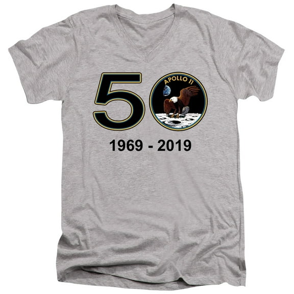Nasa - Apollo 11 50Th - Slim Fit V Neck Shirt - Small