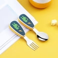 thumbnail image 6 of 304 Stainless Steel Baby Fork And Spoon Set With Soft Grip For Safe Self Feeding, 6 of 8