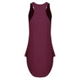thumbnail image 4 of Women's Summer Dresses Sleeveless Sleeve Round Neck Solid Loose Short Flowy Pleated Mini Babydoll Dress Women 2025 Summer Tank Dresses Crew Neck Fit Short Casual Ruched Bodycon Party Club Mini Dress, 4 of 9