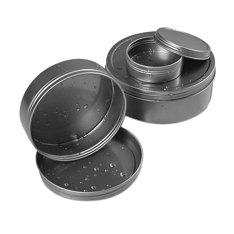 1/2 oz Round Aluminum Cans Tin Can Screw Top Metal Lid Containers 15ml 6pcs
