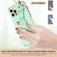 thumbnail image 4 of iPhone 11 Pro Case, Phone Case for iPhone 11 Pro, Cute Heart Wristband Lanyard Cross Body Strap Electroplated Camera Protection Shockproof Protective Case Girls for iPhone 11 Pro 5.8"-Green, 4 of 15