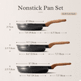 thumbnail image 3 of Kordisen 3 Pcs Non-stick Frying Pan Set, 8", 9.5" & 11" Skillets, Induction Bottom Compatible Cookware, 3 of 8