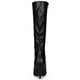 thumbnail image 4 of Botas hasta la rodilla Allegra K Punta puntiaguda Cremallera lateral Tacón de Aguja Negro 40, 4 of 7