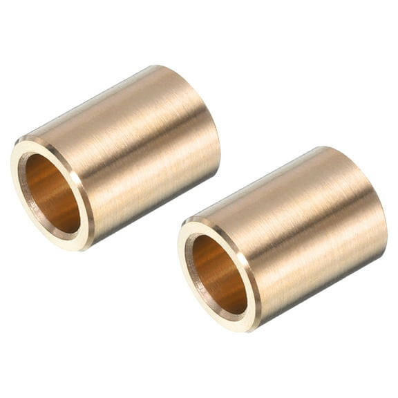 2 Pack Sleeve Bearings 1/4" Bore x 3/8" OD x 1/2" Length Self-Lubricating Brass Bushing