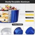 thumbnail image 3 of EUSOAR Foil Ramekins, 60pcs 5oz Disposable Mini Aluminum Foil Cupcake Liners Ramekins Cups with Lids for Baking, Dessert Cups Aluminum Cheesecake Pan Creme Brulee Baking Cups for Oven-Royal Blue, 3 of 7