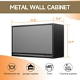 thumbnail image 3 of Metal Wall Cabinet, Garage Wall Cabinet with Adjustable Shelf and Flip-Up Door, 31.5” W Metal Tool Cabinet, Wall Mounted Cabinet for Kitchen,Garage,Workshop, Assembly Required, 3 of 8