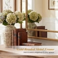 thumbnail image 6 of Hejuchuangli 36" x 24" Gold Rectangle Wall Mirror, Decorative Mirror with Beaded Frame for Living Room, Entryway, Fireplace, Bedroom, Modern Vintage Wall Decoration (Rectangle), 6 of 9