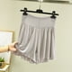 thumbnail image 1 of Pantalones de dormir de color liso para mujer, finos, informales, de cinco cuartos, para el hogar, pijama, 1 of 4
