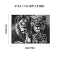 thumbnail image 3 of MLJA Lion Family Canvas Wall Art Black and White Animal Pictures Lion and Wall Poster Wild Animal Artwork Painting Abstract Lion Wall Art Black and Print, 3 of 6