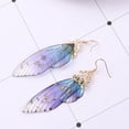 thumbnail image 2 of JM 2 pares de aretes de personalidad femenina con alas de mariposa para novia JM, 2 of 5