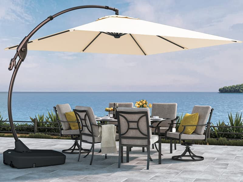 Grand Patio x Sunbrella Patio Umbrella Deluxe Napoli Curvy Aluminium