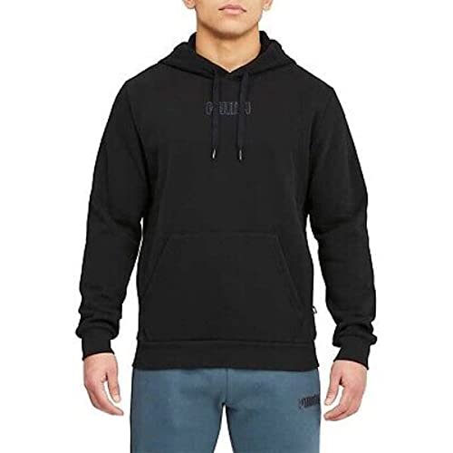 PUMA Men's Modern Basics 22 Fleece Hoodie Pullover Sweatshirt (Medium, Black)